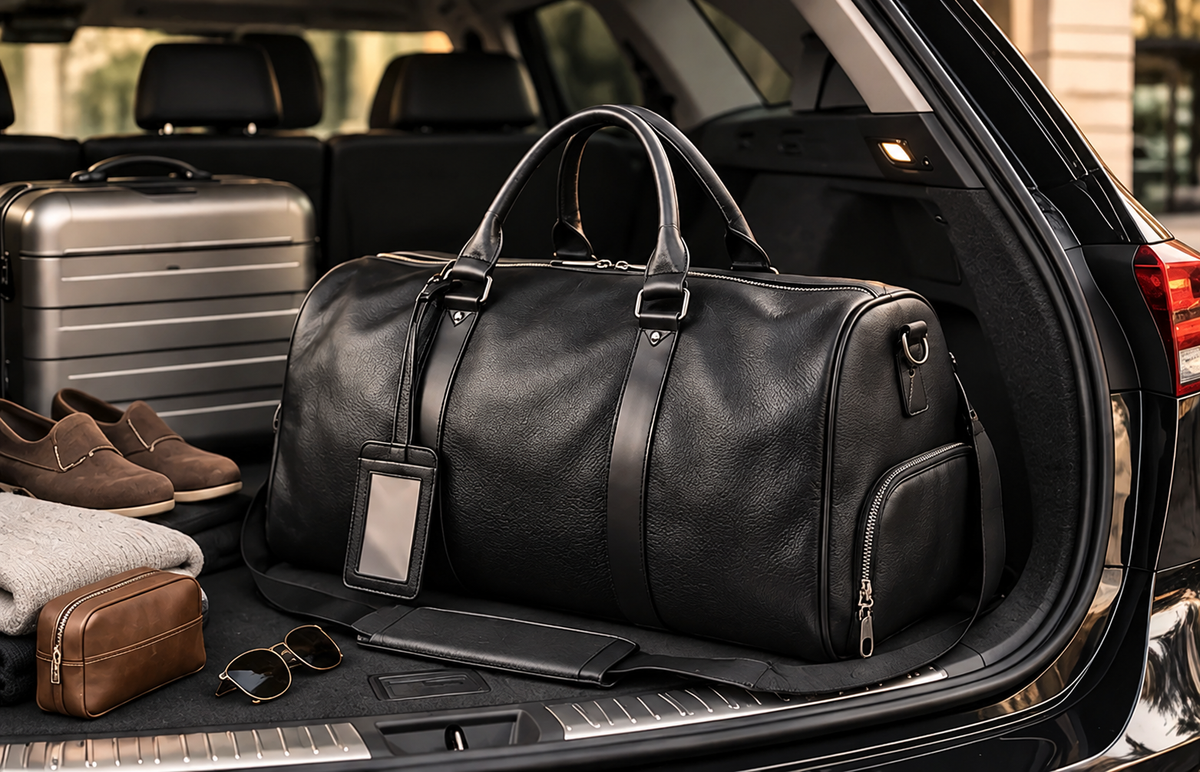 Sac de Voyage en Cuir Véritable | Noir